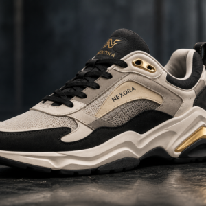 NEXORA Sneakers For Men (Black, White, Grey